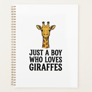 Agenda Apenas um Menino que Ama Girafas Camiseta Girafa F
