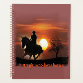 Agenda apenas uma garota que ama cavalos