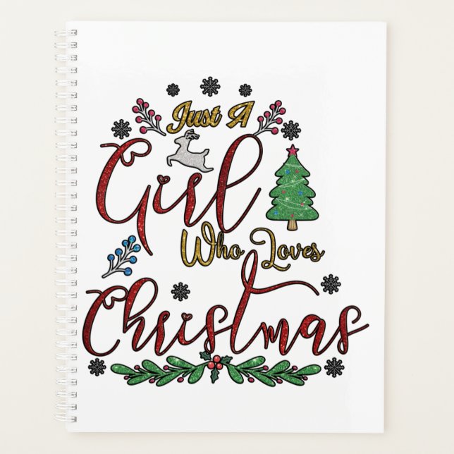 Agenda Apenas Uma Menina Que Ama O Natal (Frente)