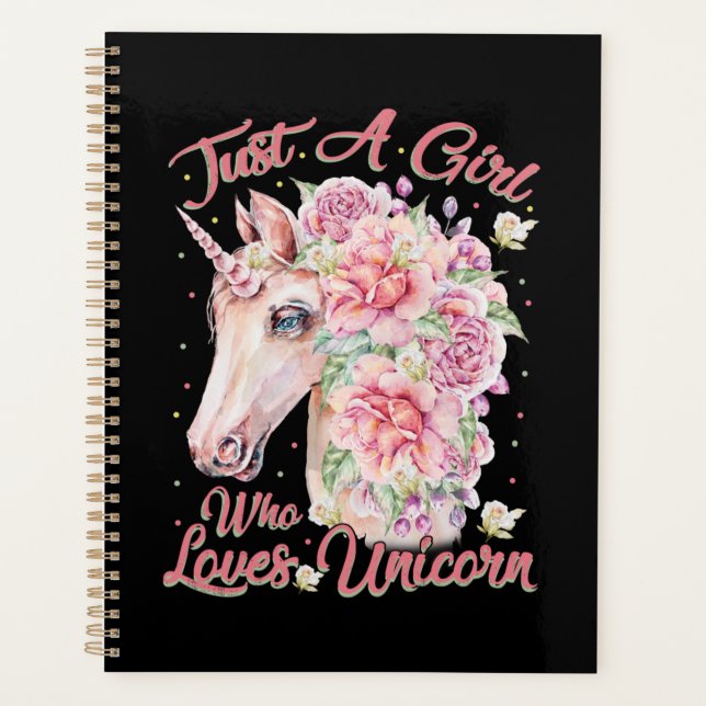 Agenda Apenas Uma Menina Que Ama Unicórnio (Frente)