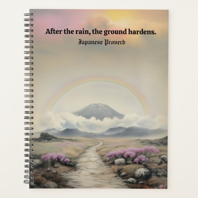 Agenda Após a chuva (Arte de Paisagem Japonesa com Aquare (Frente)