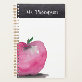 Agenda Apple Watercolor personalizada Obrigado Professor