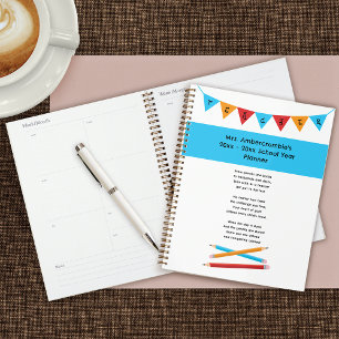 Agenda Apreciação do Professor Lápis Azul Amarelo Vermelh