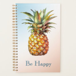 Agenda Aqua Cream Feliz Abacaxi Tropical