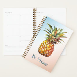 Agenda Aqua Cream Feliz Abacaxi Tropical
