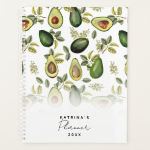 Agenda Aquarela Avocado Botânica Anual Mensal