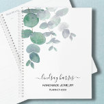 Agenda Aquarela Eucalyptus Personalizada Jeweler 2025<br><div class="desc">Este planejador exclusivo é decorado com folhas de eucalipto de aquarela e tipografia de na moda. Facilmente personalizável. Original Watercolor © Michele Davies.</div>