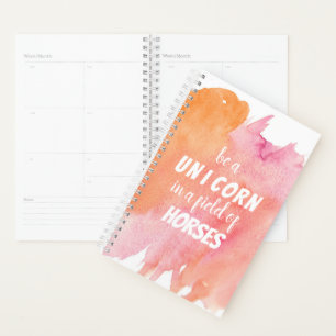 Agenda Aquarela Ser um Unicórnio num Campo de Cavalos