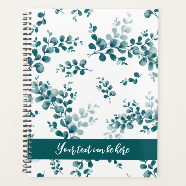 Agenda Aquarelas eucalipto verde (Frente)