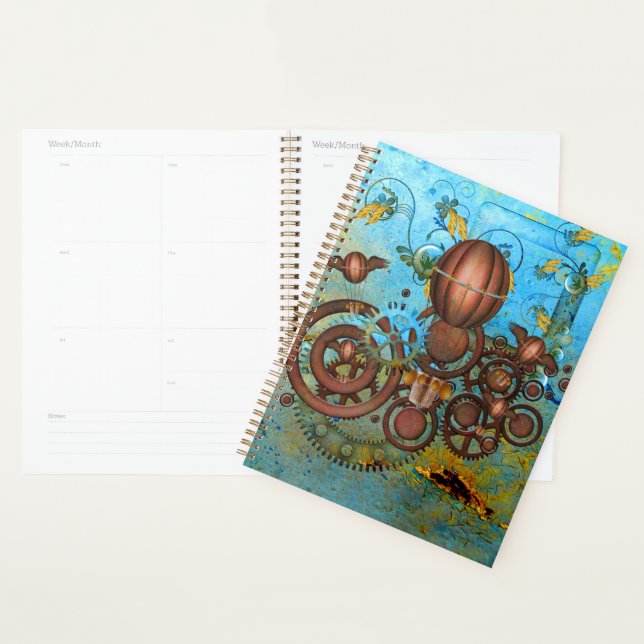 Agenda Aquário de Colagem de Ursos Steampunk (Exibição)