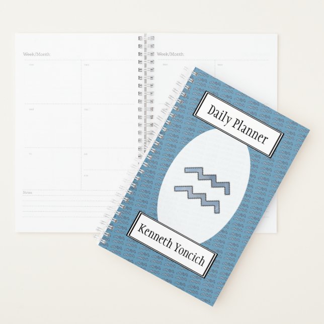 Agenda Aquarius Zodiac - Símbolo Elemento de K. Yoncich (Exibição)