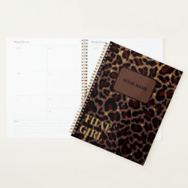 Agenda Aquelas Planner de Impressão de Leopardo