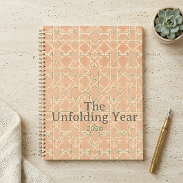Agenda Arabesco Terroso | Terracota e Sage Personalizado