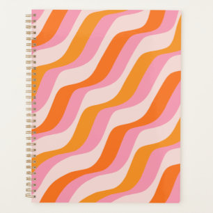 Agenda Arco-Íris Abstrato cor-de-laranja cor-de-rosa