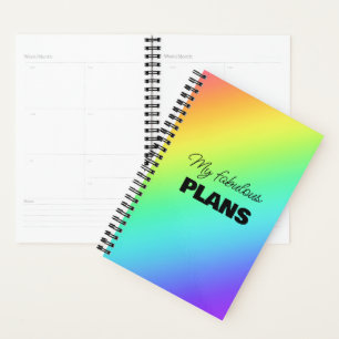 Agenda Arco-Íris Brilho Personalizado