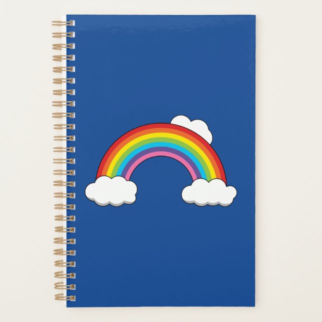 Agenda Arco-íris com Nuvens Brancas (Frente)