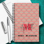 Agenda Arco-Íris Floral Monograma<br><div class="desc">Seu monograma e primeiro nome em letra chic em um padrão geométrico retrô-floral e arco-íris em uma paleta de cor ranhosa,  este planejador personalizado é ideal para você mesmo ou um presente de excelente para qualquer ocasião. CORRESPONDENTE a itens na nossa coleção.</div>