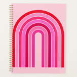 Agenda Arco Vermelho E Pink Do Arco-Íris Retroativo<br><div class="desc">Abstrato Retro Arco-Íris - Rosa E Vermelho.</div>