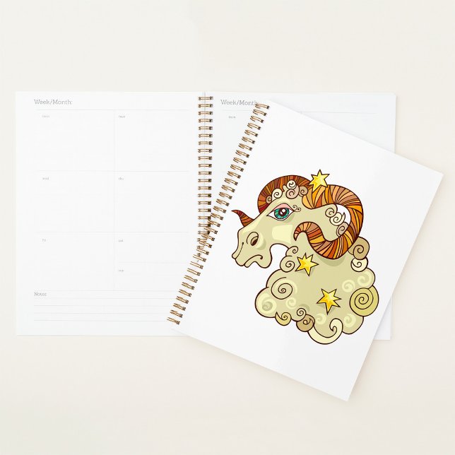 Agenda Aries Zodiac Ram Colorida Astrológica (Criador carregado)