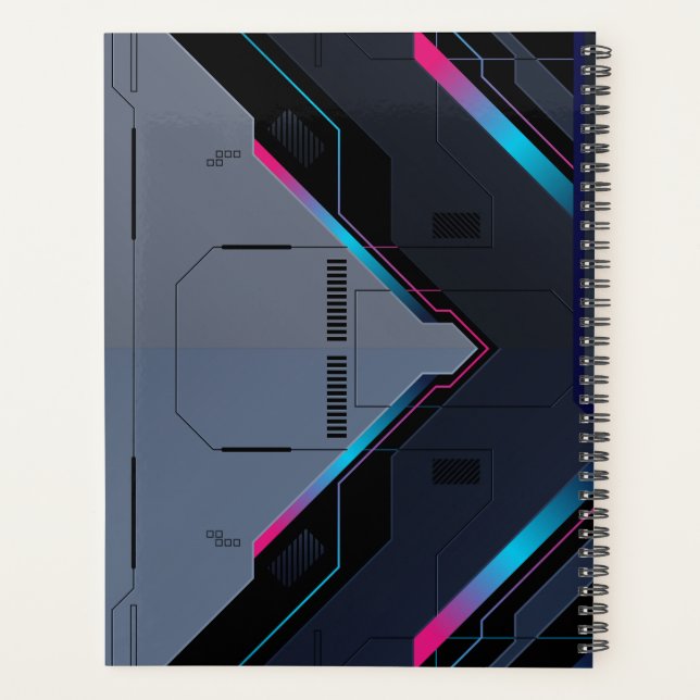 Agenda Armadura de Mecha Cyberpunk | Missão de Jogador Pe (Verso)