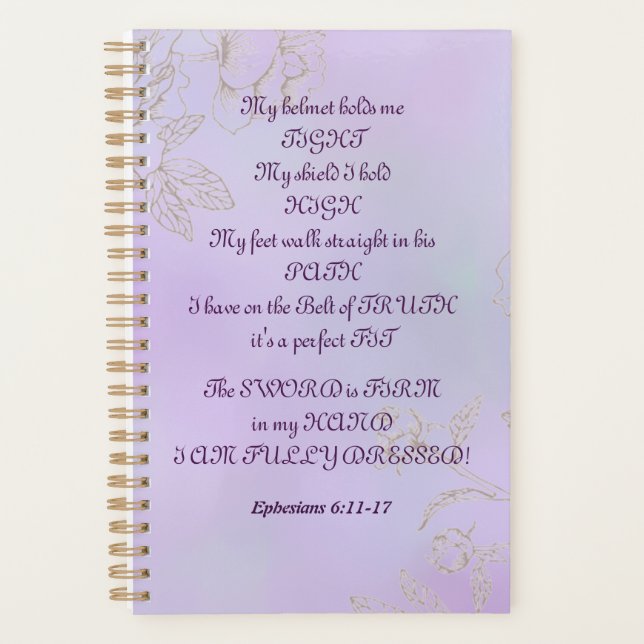 Agenda Armor de Deus Watercolor Business Planner (Frente)