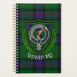 Agenda Armstrong Scottish Clan Tartan e Crest
