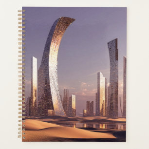 Agenda Arranha-céus Surrealistas Futuristas em Paisagem D