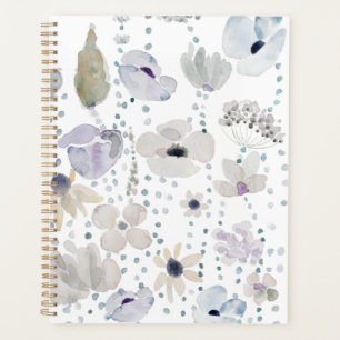 Agenda arranjo de flores a aquarela