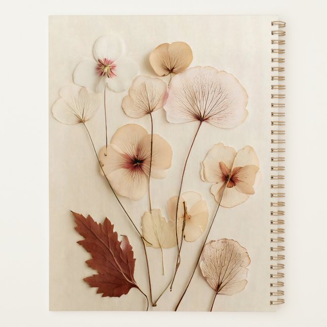 Agenda Arranjo de Flores Silvestres Antigas (Verso)