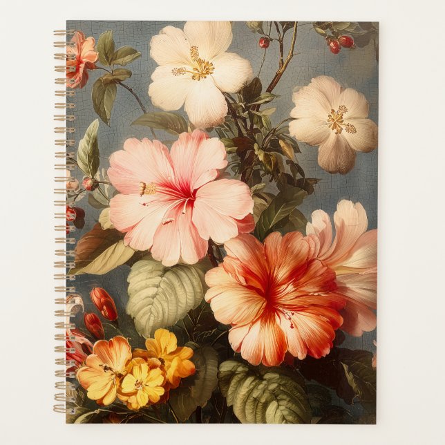 Agenda Arranjo Floral Vintage Vibrante (Frente)
