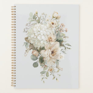Agenda Arranjos de Flores de Marfim Adesivo – Floral Eleg