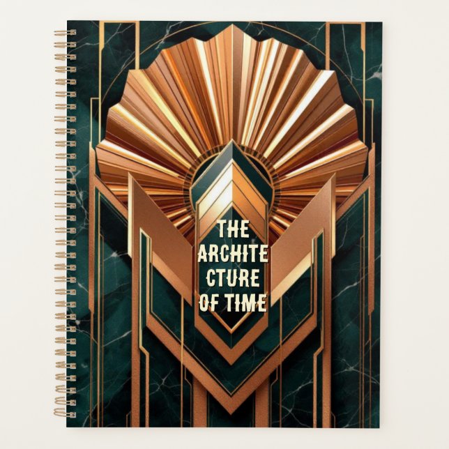 Agenda Art Deco Foil Architecture | Geometric Sunburst (Frente)