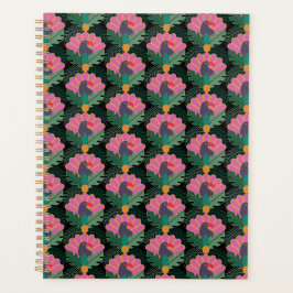Agenda Art Deco Toucans Tropicais e Ananás