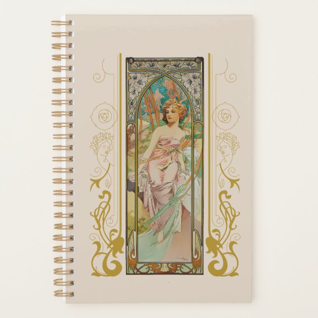 Agenda Art Nouveau Alphonse Mucha - Despertar Manhã (Frente)