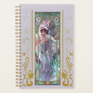 Agenda Art Nouveau Alphonse Mucha Evening Contemplação