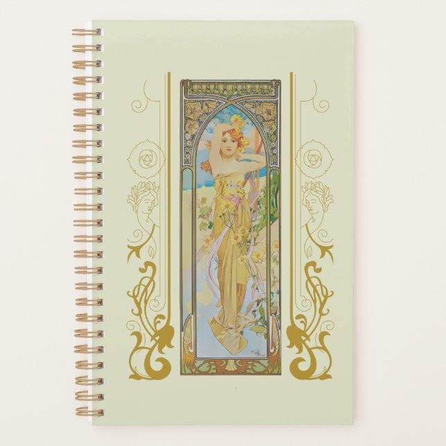 Agenda Art Nouveau Alphonse Mucha - O Brilho do Dia (Frente)