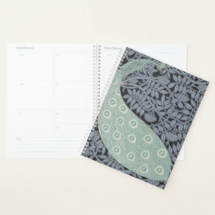Agenda Art Nouveau Peacock Classic Vintage Bird