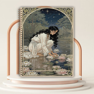 Agenda Art Nouveau Woman with Water Lilies
