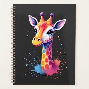 Agenda Arte animal africana A girafa colorida para girafa