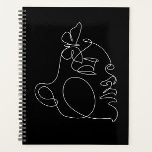 Agenda Arte da Linha do Rosto da Mulher