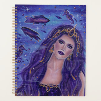Agenda Arte da sereia púrpura Ametista por Renee L. Lavoi