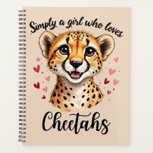 Agenda Arte da Vida Selvagem de Chita Cuta Lover com Acen