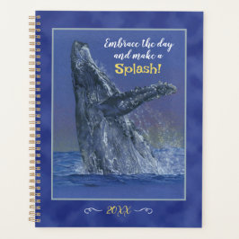 Agenda Arte de baleia com diversão dizendo semanal/diário