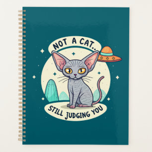 Agenda Arte de desenho animado sarcástico de gato Sphynx 