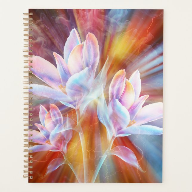 Agenda Arte de flores modernas abstratas (Frente)