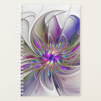 Arte de fractal abstrato colorido e energético Flo