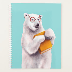 Agenda Arte de Leitura de Urso Polar - Tampa do Livro