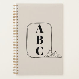 Agenda Arte de Linha Minimalista Moldura 
