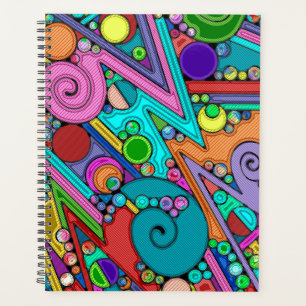 Agenda Arte de Padrão Pintada à Mão e Digitalmente 12
