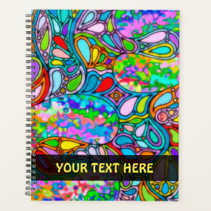 Agenda Arte de Padrão Pintado à Mão e Digitalmente 54